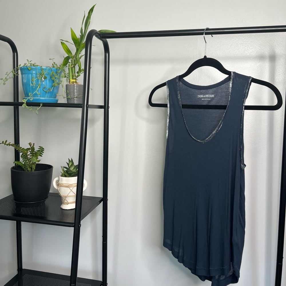 Zadig & Voltaire Tank with Silver Trim